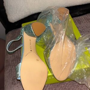 Gianni Bini Blue Beaded Heels